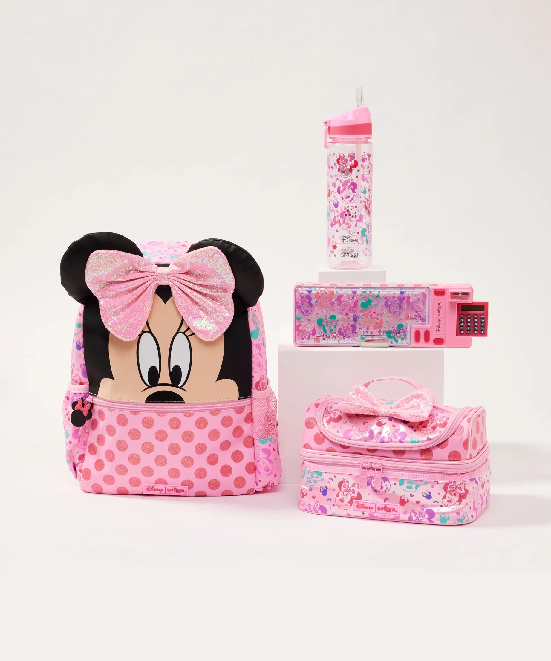 Smiggle - Minnie Mouse 4 na Pirasong Junior School Bag Set