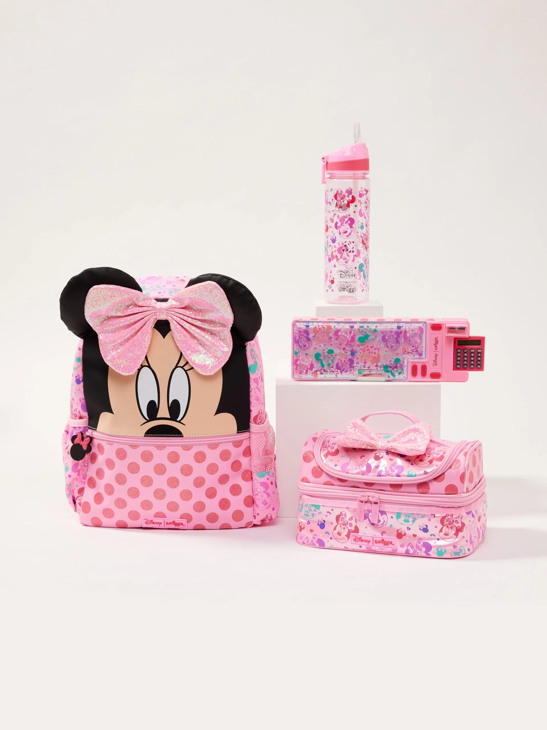 Smiggle - Minnie Mouse 4 na Pirasong Junior School Bag Set