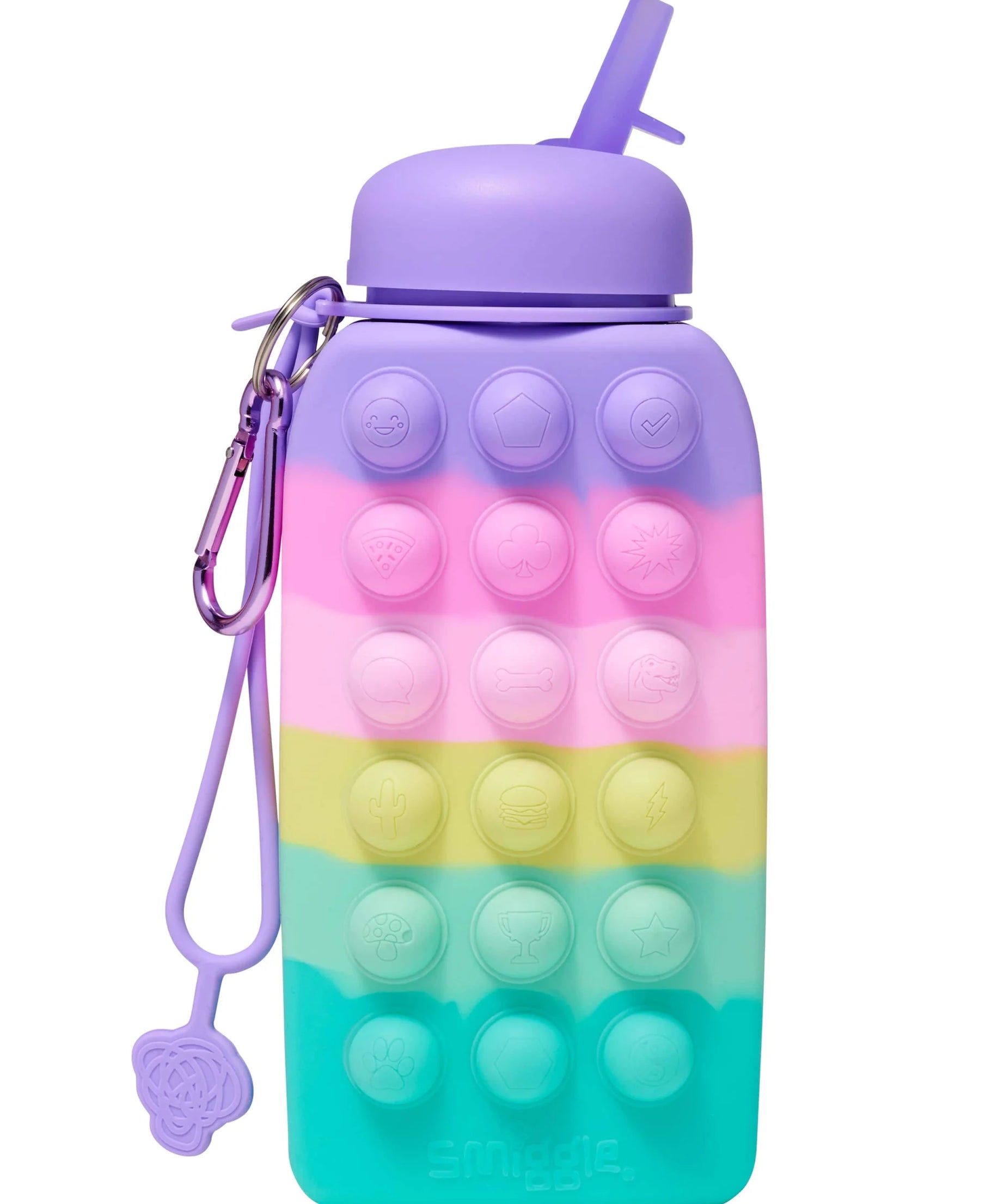 Smiggle - Botella plegable con popit de 750ML