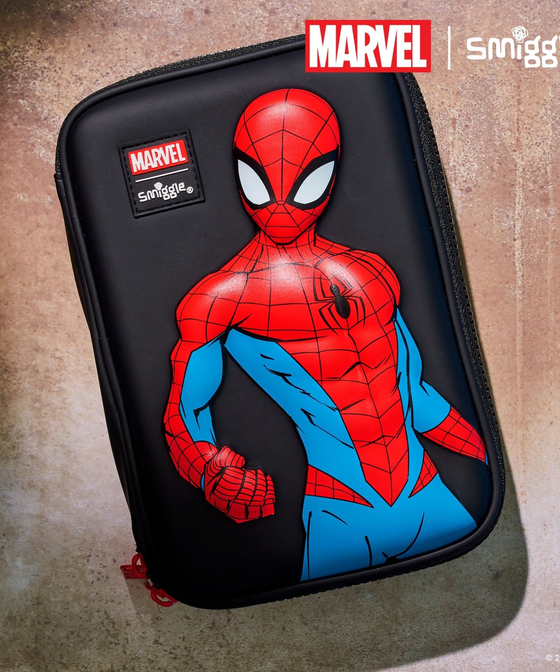 Smiggle - Marvel Spiderman HardTop Kalem Kutusu-Dinossi