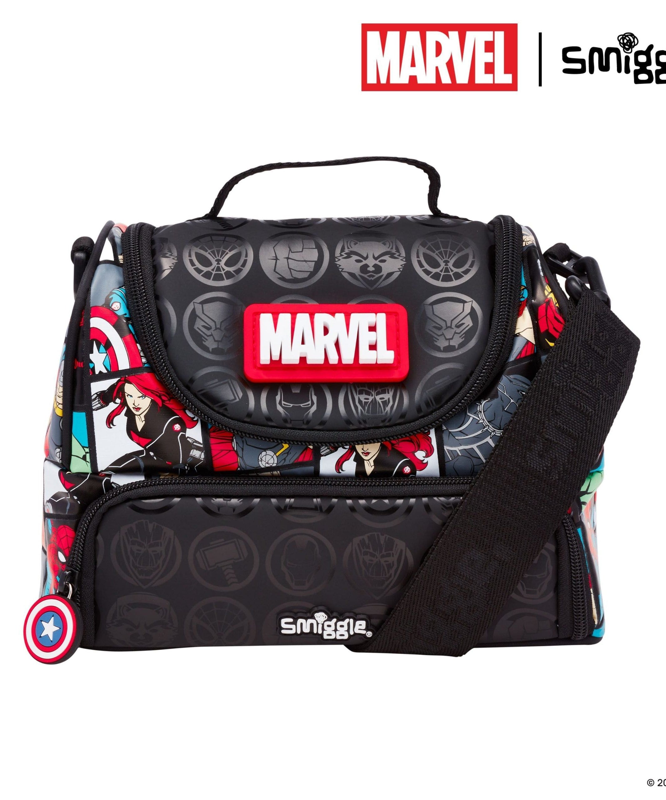 Smiggle - Borsa per il pranzo a doppio strato Marvel