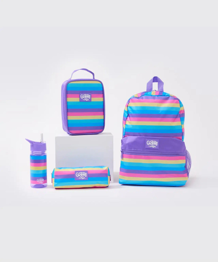 Smiggle - Giggle 4lü Gökkuşağı Okul Çanta Seti Paketi-Dinossi