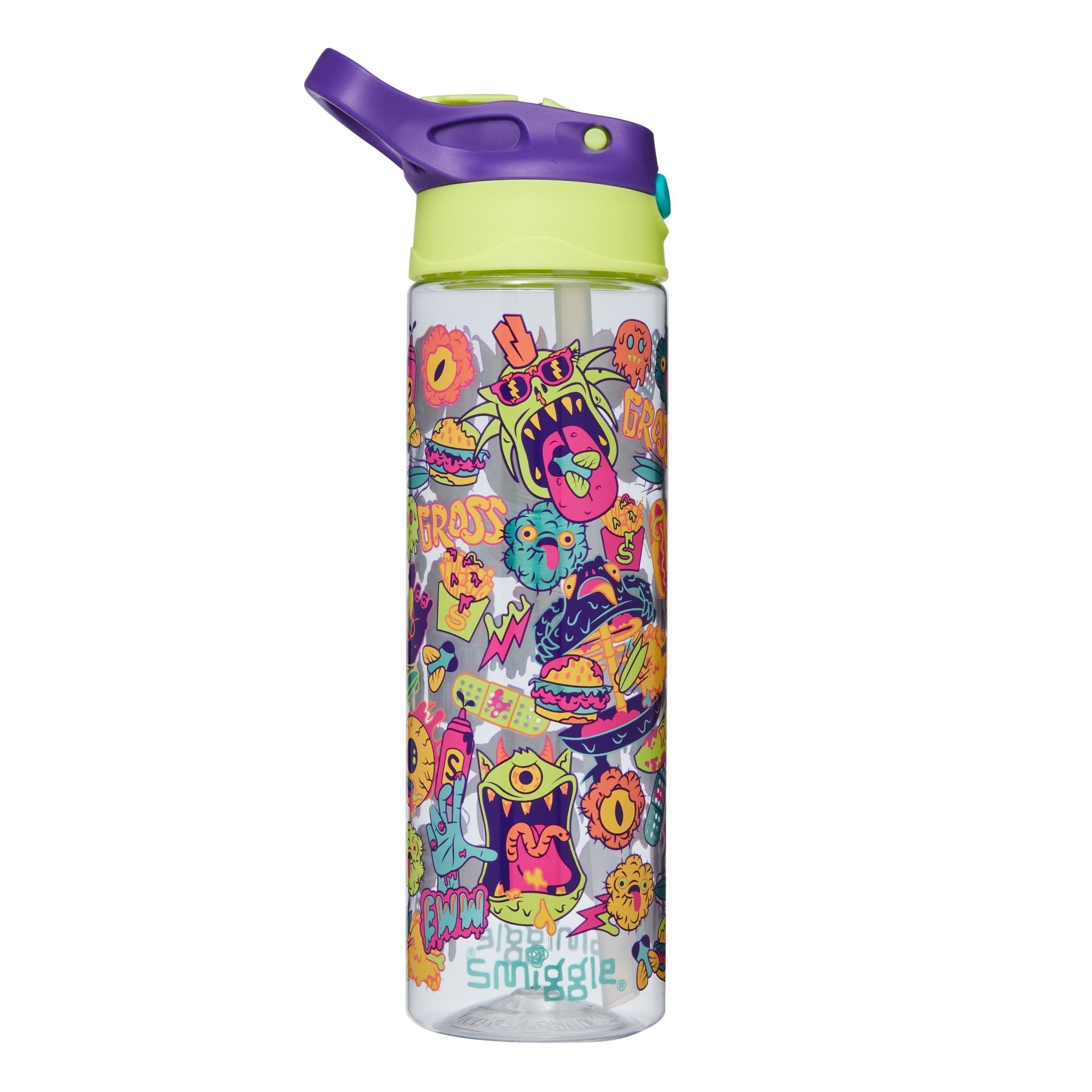 Smiggle - Ziggy Gizli Pipetli 630ML Suluk-Dinossi