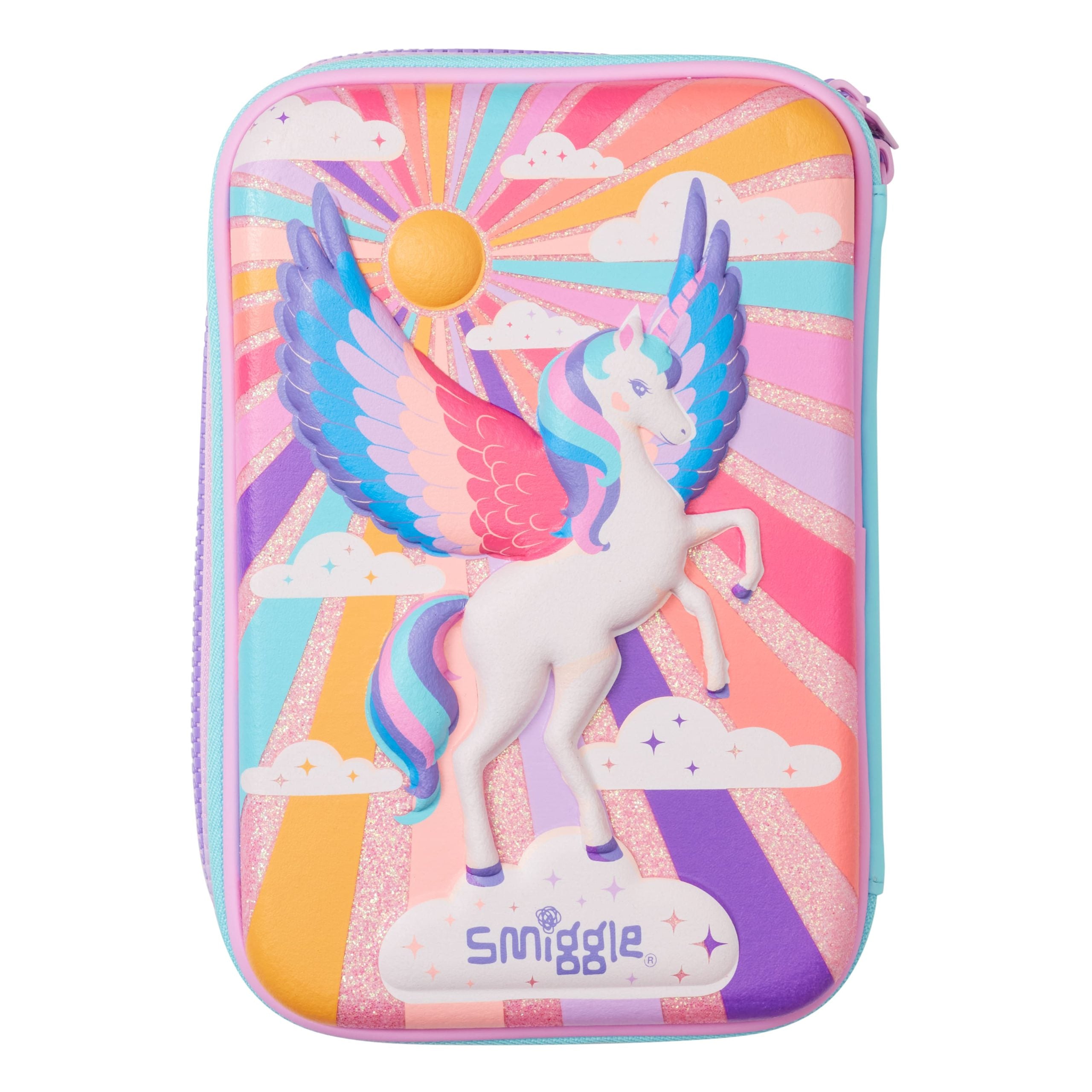 Smiggle - Estuche de lápices duro triple Moonlit