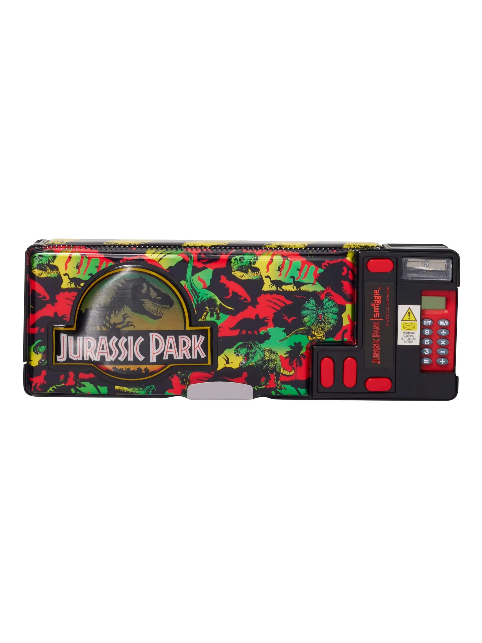 Smiggle - Estuche de lápices automático con calculadora Jurassic Park