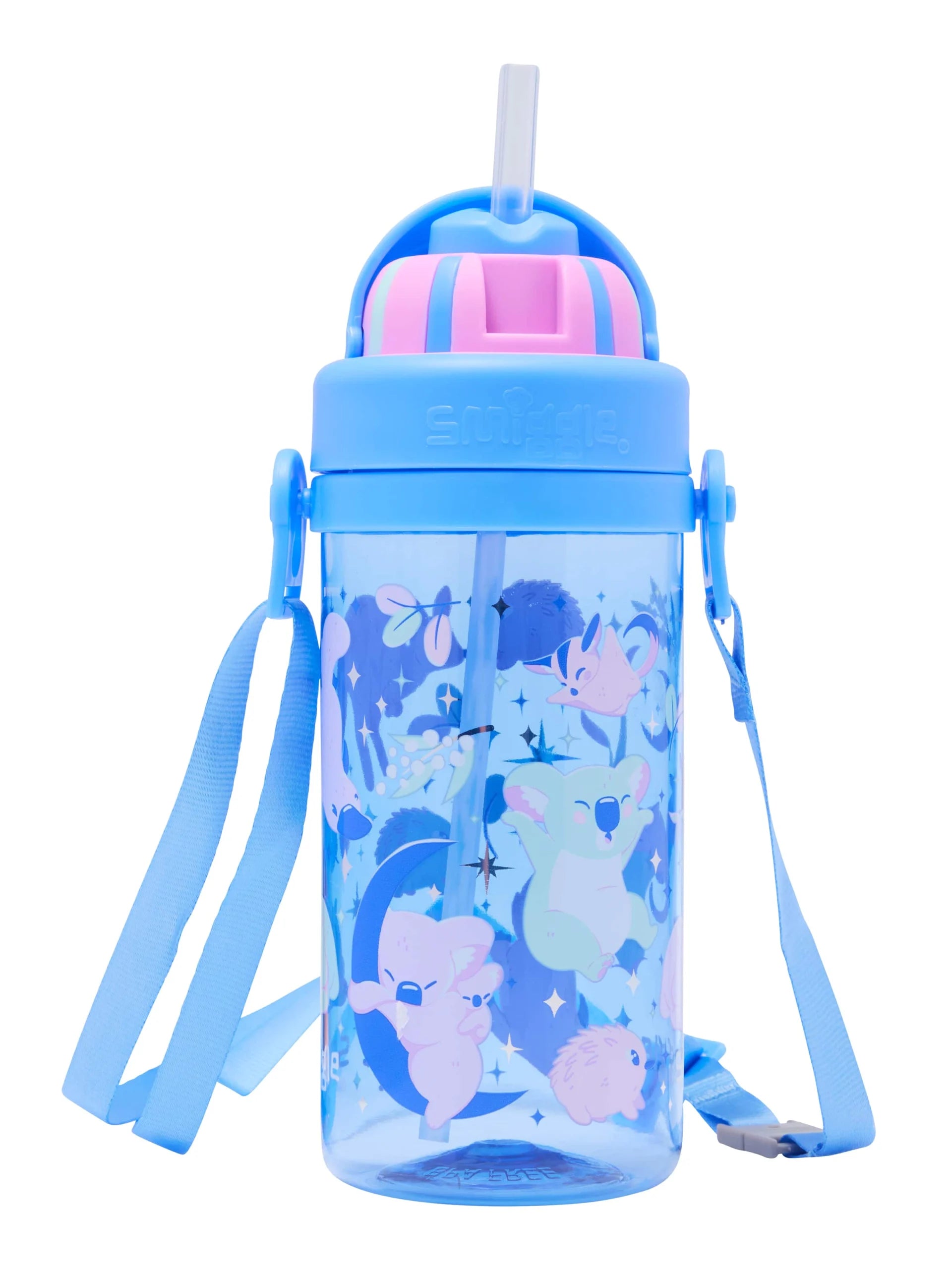 Smiggle - Big Dreams Anaokulu 400ML Walang BPA na Nakatagong Straw na Botelya