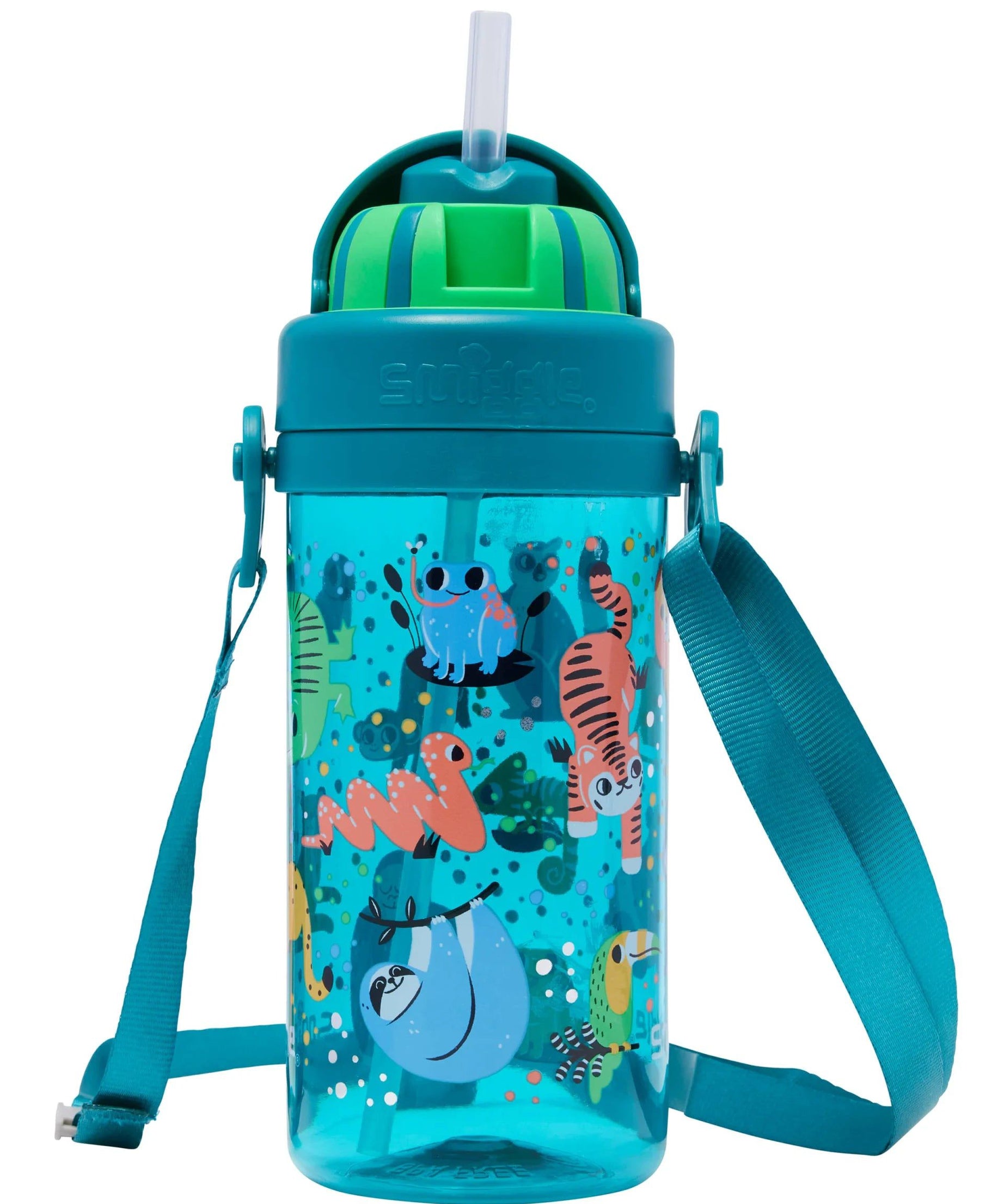 Smiggle - Big Dreams Kindergarten 400 ml BPA-freie, versteckte Wasserflasche mit Strohhalm