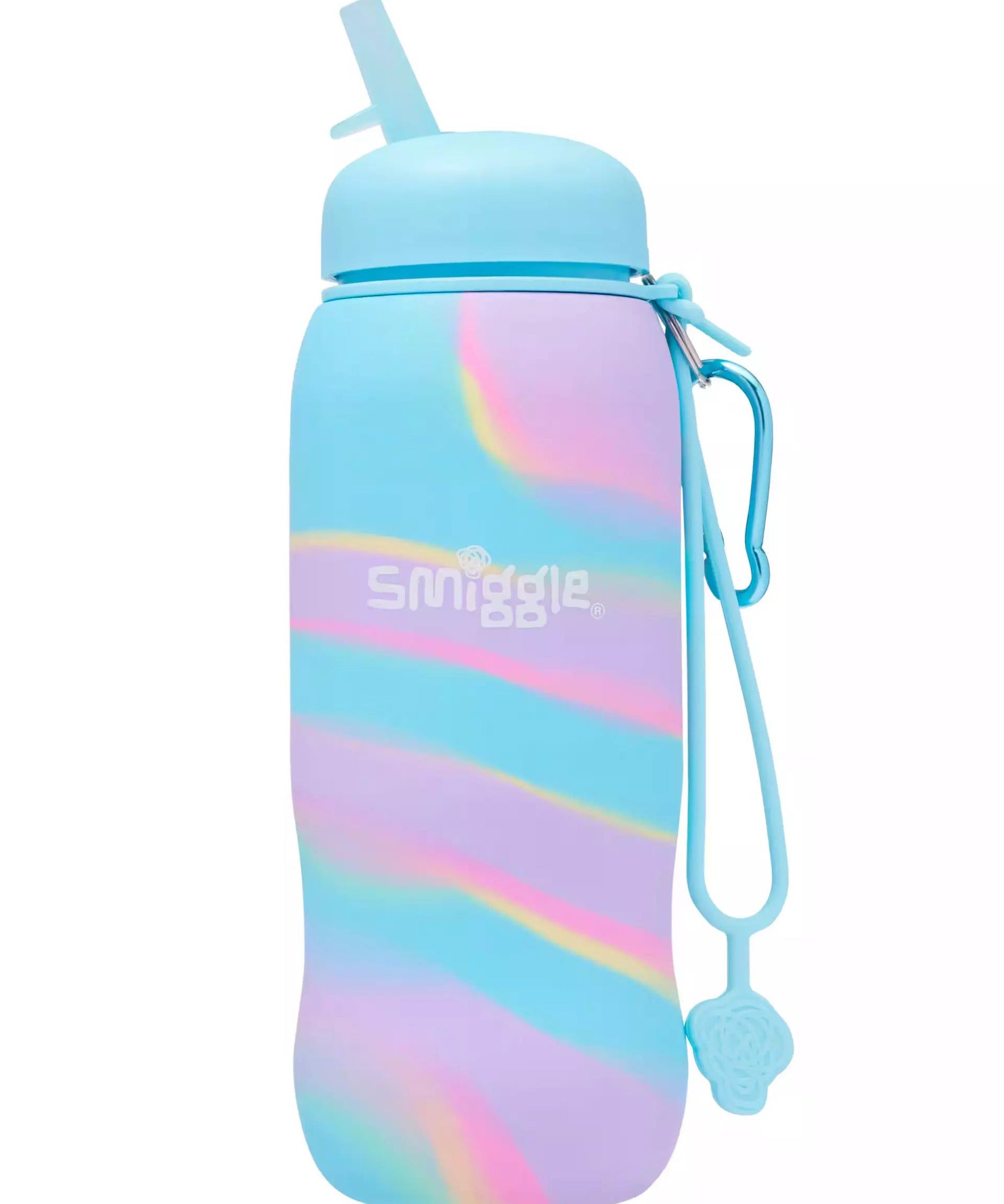 Smiggle – Botella de agua plegable con popote de 630ML