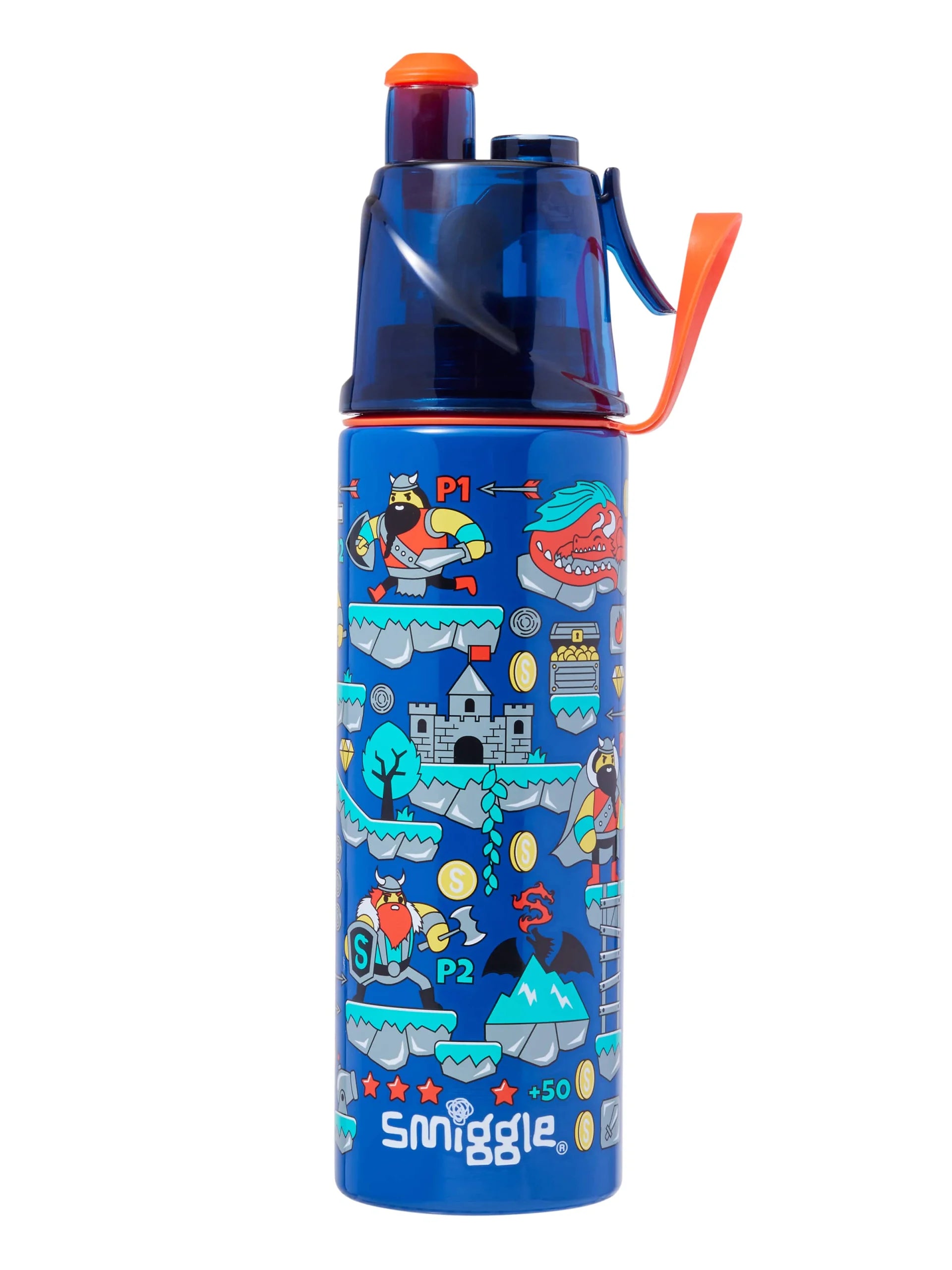 Smiggle - Livin Su Püskürtmeli 500ML Çelik Matara