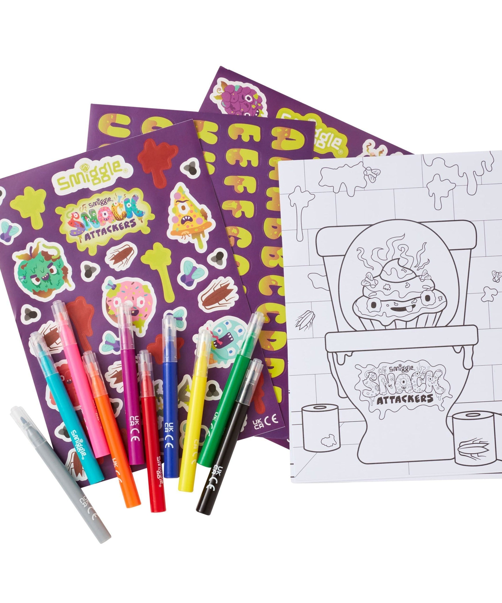 Smiggle - Snack Attackers Mini Boyama Seti-Dinossi