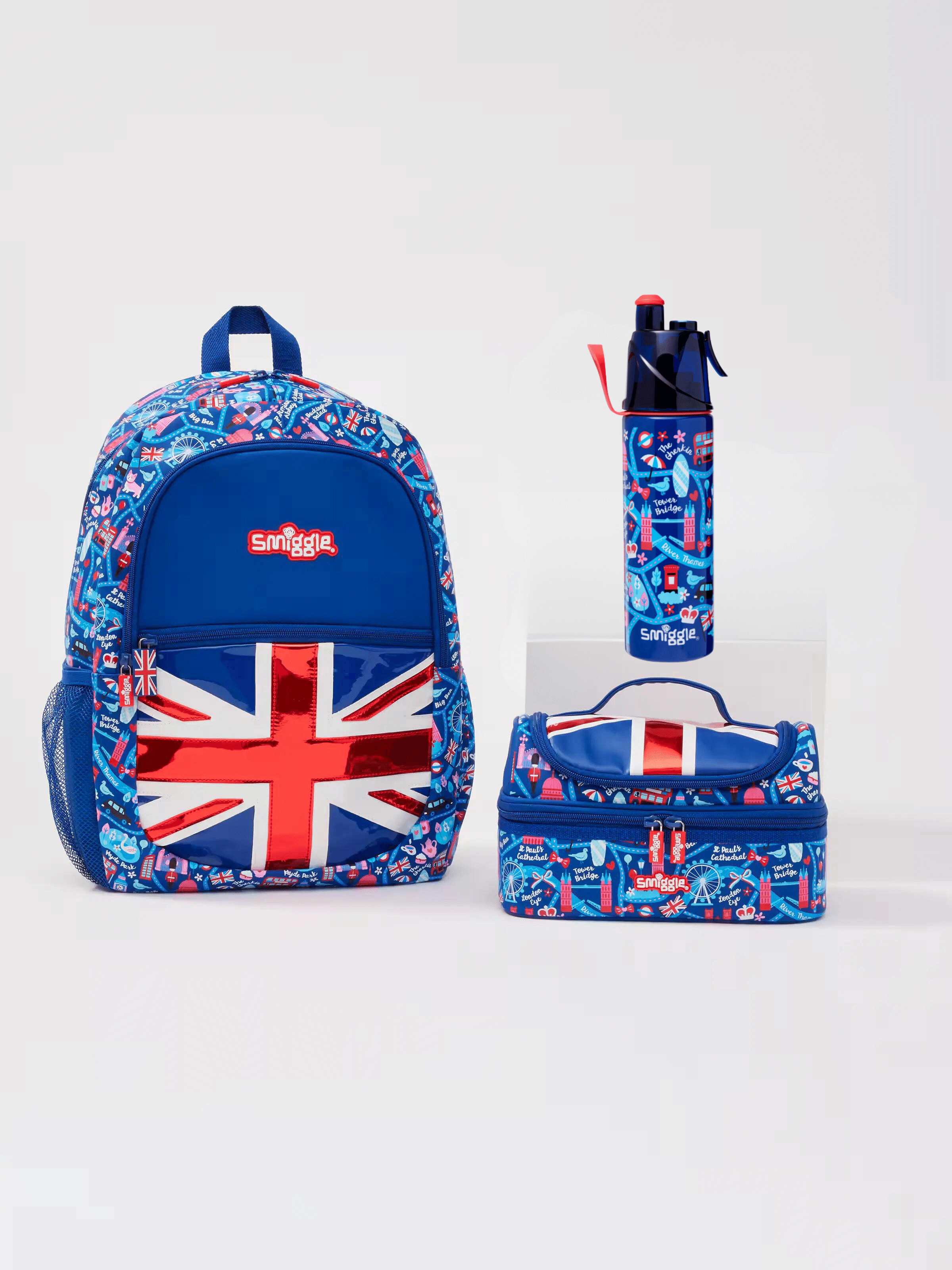 Smiggle - Little London 3lü Okul Çanta Seti-Dinossi