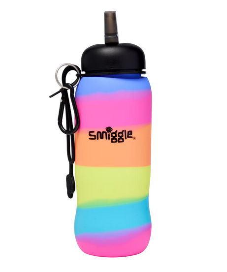 Smiggle - Botella de 630ML con popote plegable Vivid