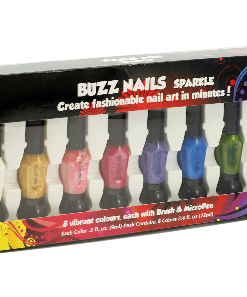 Buzz Art - Set de Diseño de Pintura de Uñas Especial para Niños Sparkle