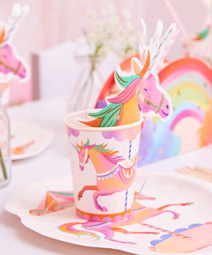 Party Pieces - Unicorn 8li Parti Karton Bardakları