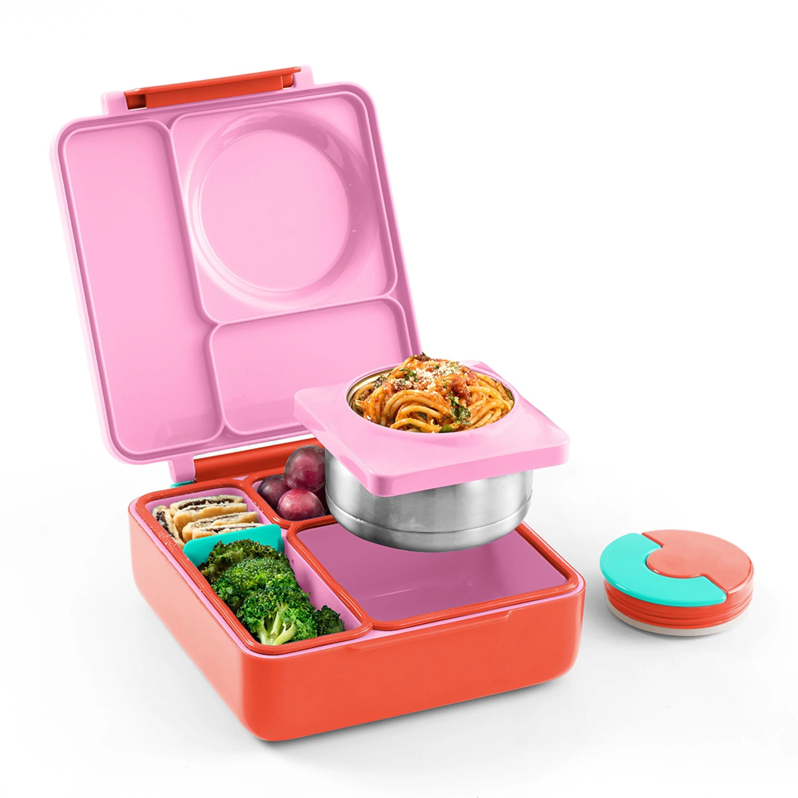 OmieBox - Scatola per il pranzo bento rosa con isolamento termico