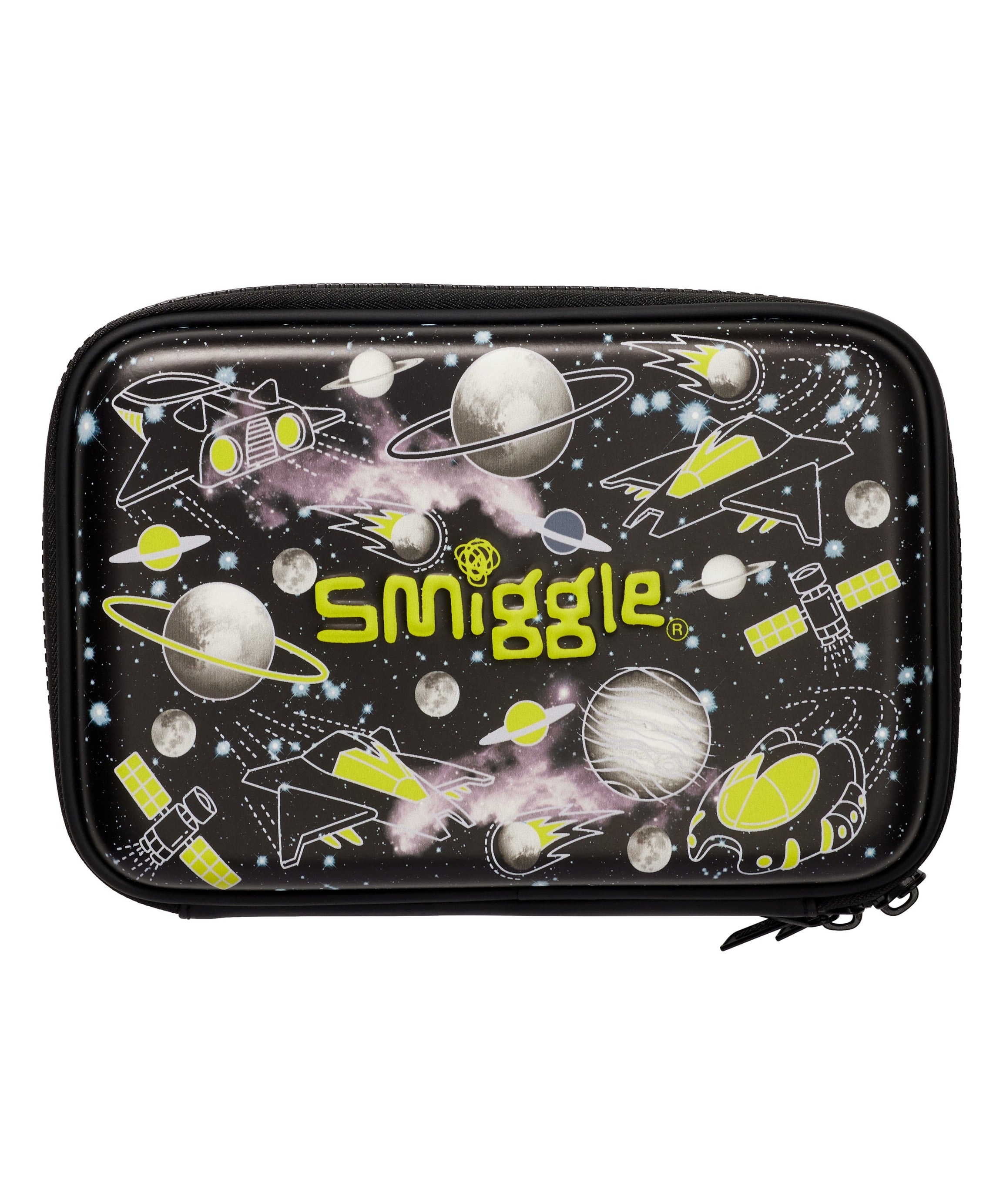 Smiggle - حقيبة أقلام صلبة ذات عينين عالية الطيران