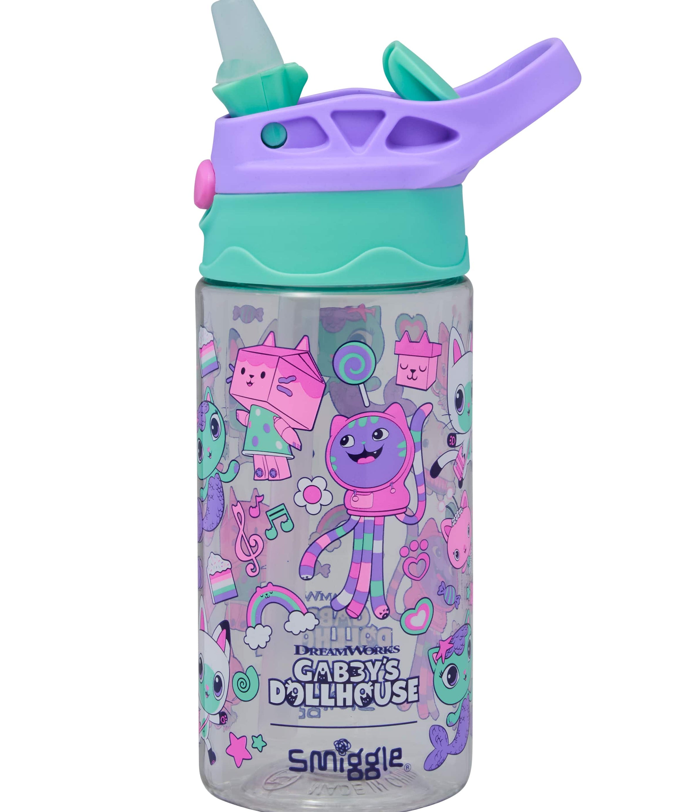 Smiggle - Gabbyjin kućica za lutke BPA-free 440ML Tajna boca s cijevi