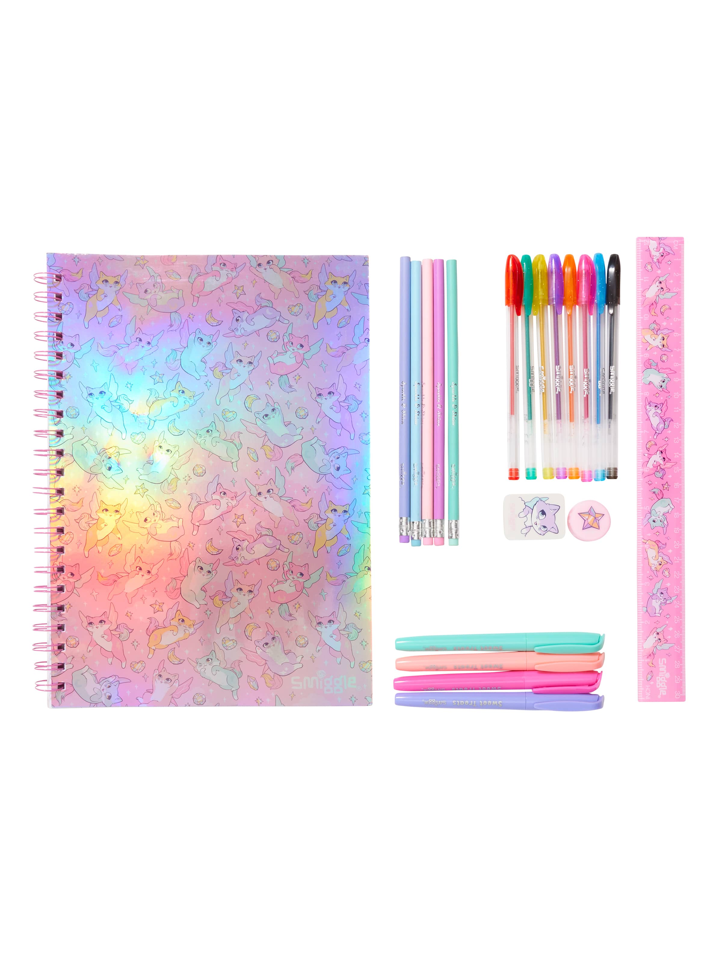 Smiggle - Conjunto de Material Escolar Gigante Happy Tales com 22 Peças