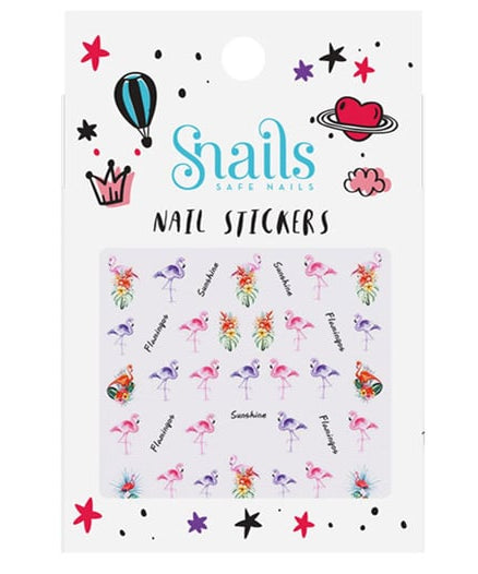 Slakken - Nagelstickerset - Flamingo's