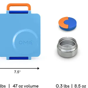 OmieBox Thermoisolierte blaue Bento-Lunchbox