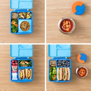 OmieBox Thermoisolierte blaue Bento-Lunchbox